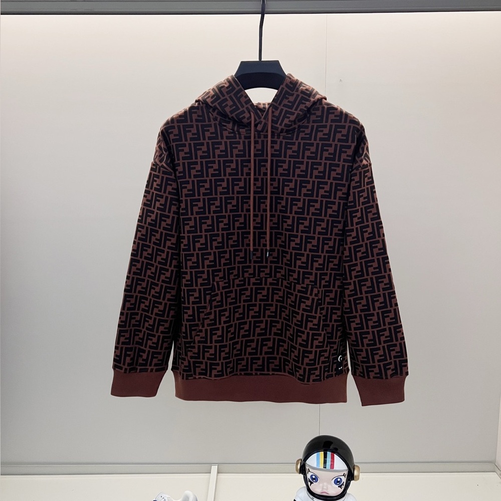 Fendi Classic Monogram FF Logo Hoodie Size S